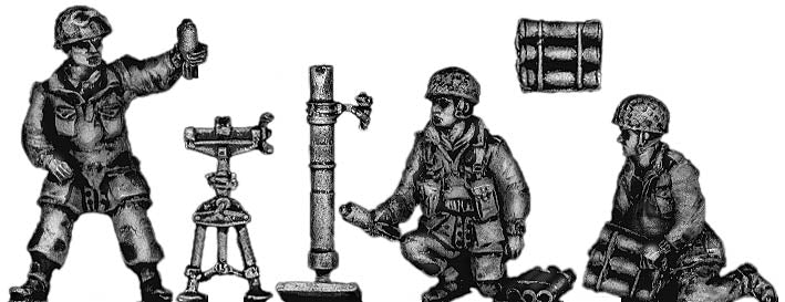 Airborne 3in mortar team