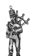 Light infantry piper for Highland regiments