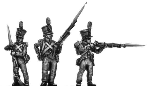 Dutch Line Infantry centre company firing and loading