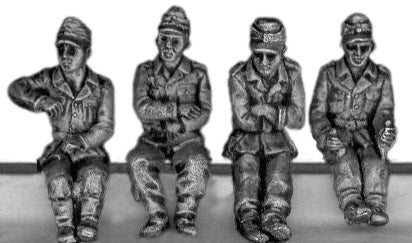 German Kubelwagen crew in caps