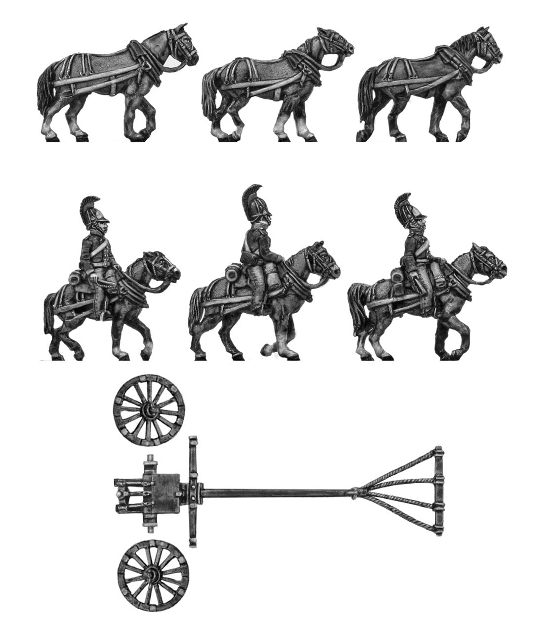 Horse artillery light limber team