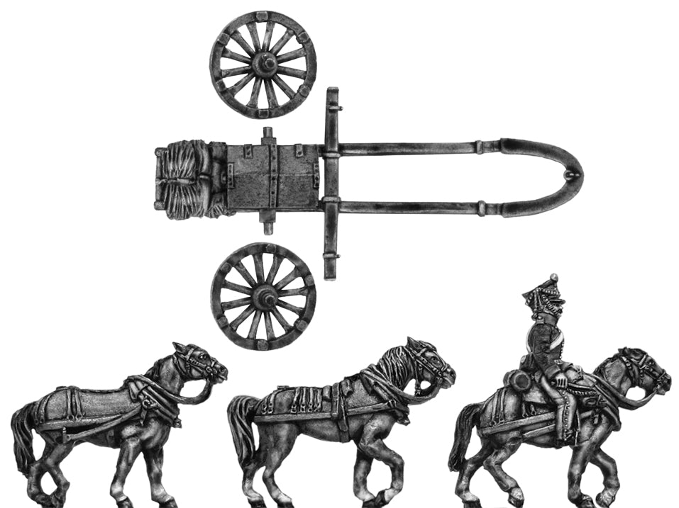 Foot artillery small caisson (Troika) team