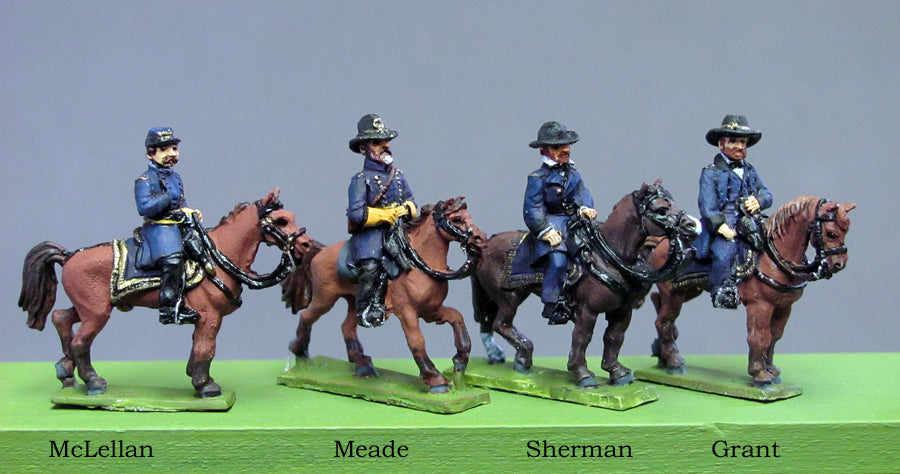 Union Generals (Meade, McLellan, Grant, Sherman)