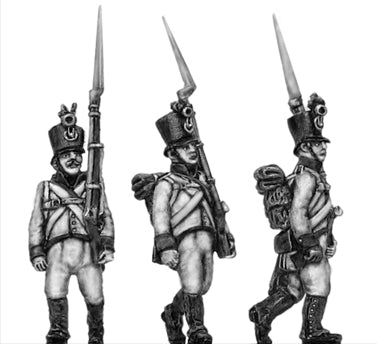 German fusilier shako marching shoulder arms