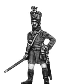 German fusilier officer shako standing