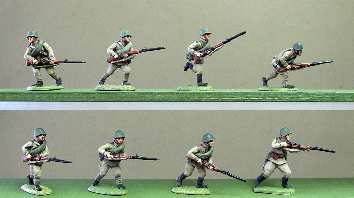 Helmets rifles advancing
