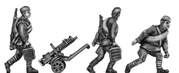 Maxim gun team caps advancing