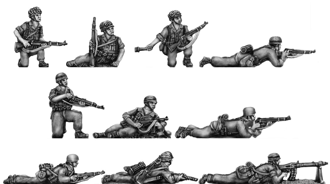 Fallschirmjaeger section prone