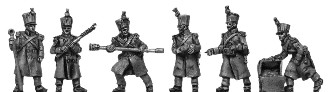 Foot artillery in greatcoats loading