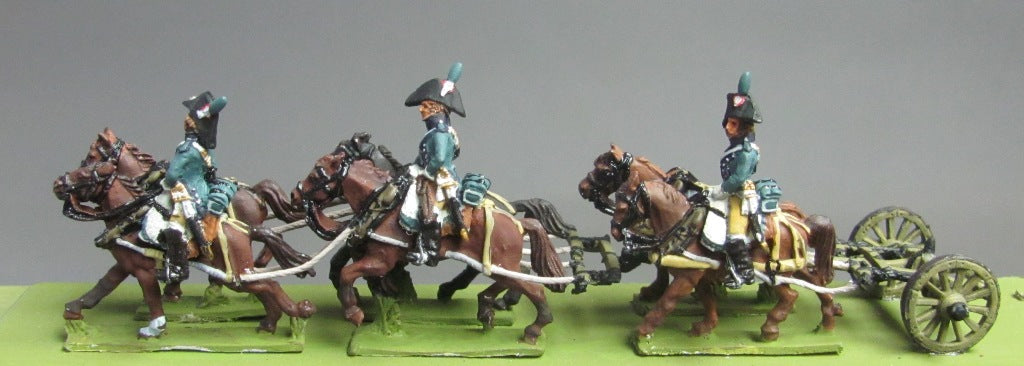Six horse team galloping Gribeauval limber