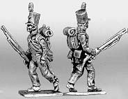 Light infantry advancing at trail