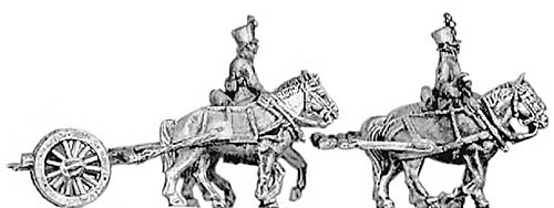 Limber and horses (no riders)