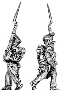 Fusilier covered shako march attack