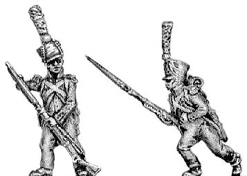 Voltigeur covered shako skirmishing
