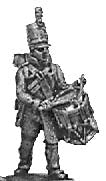 Reserve infantry drummer English uniform