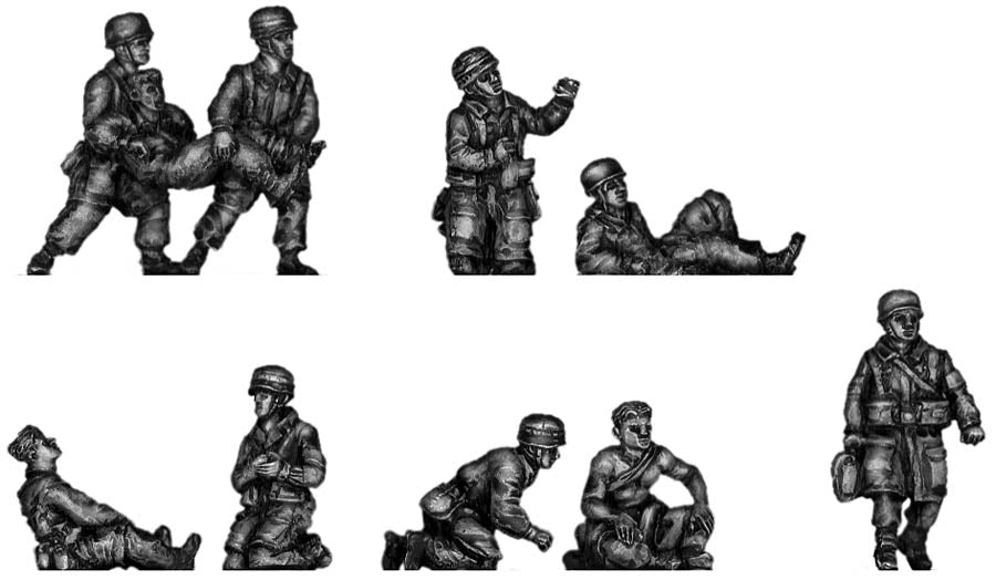 Fallschirmjager Medics and wounded