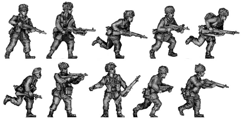 Airborne squad advancing