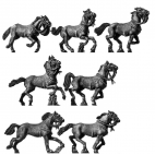 Light cavalry horse, galloping
