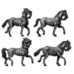 Heavy cavalry horse, trotting