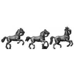 Heavy cavalry horse, leaping