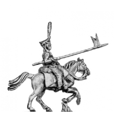 Hussar, front rank with lance, charging