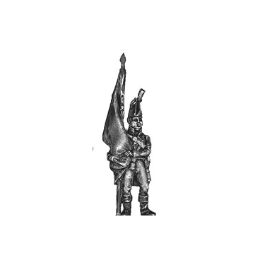 Ensign, standing, cast flag