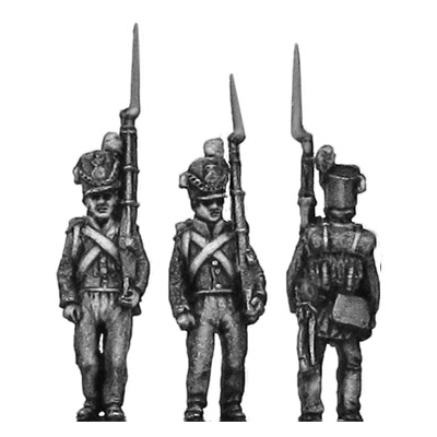 Belgian Line Infantry, centre company, marching