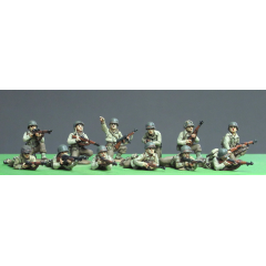 Infantry squad, kneeling and prone