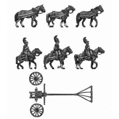 Horse artillery light limber team
