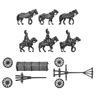 Horse artillery large caisson team