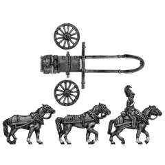 Horse artillery small caisson (Troika) team