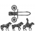 Horse artillery small caisson (Troika) team
