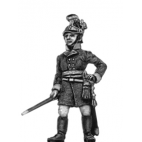 German fusilier officer, helmet, standing
