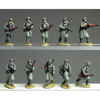 Greatcoat infantry advancing