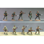 Tropical Infantry, trousers, shirt sleeves, advancing