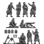 Greatcoat officers, HMG and 8cm mortar