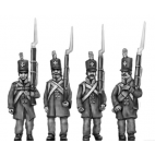 Silesian Landwehr, British shako, litewka, marching
