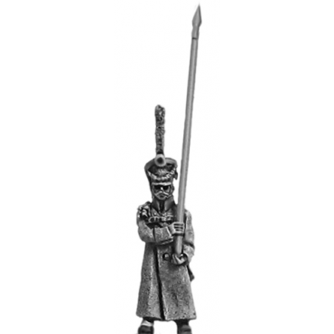 Grenadier standard bearer in greatcoat