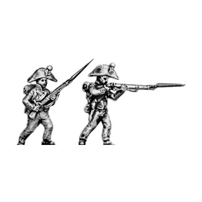 Line infantry, skirmishers, bicorne