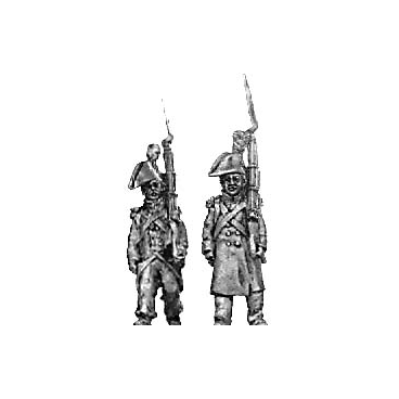 Grenadier, bicorne & greatcoat, march attack