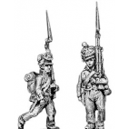 Fusilier, lozenge plate, cords on shako, marching