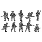 Infantry section, attacking poses