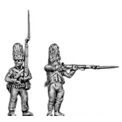 Grenadier, fur cap, firing and loading