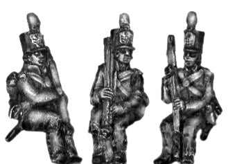 Seated British infantry