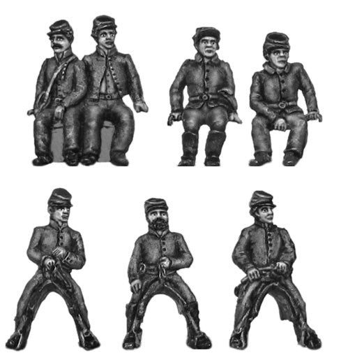 Caisson team (riders in kepi) - six horses caisson and crew