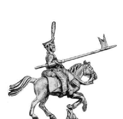 Hussar front rank with lance charging