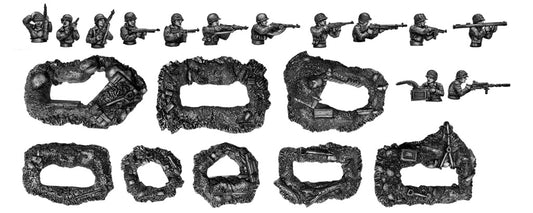 American infantry in foxholes