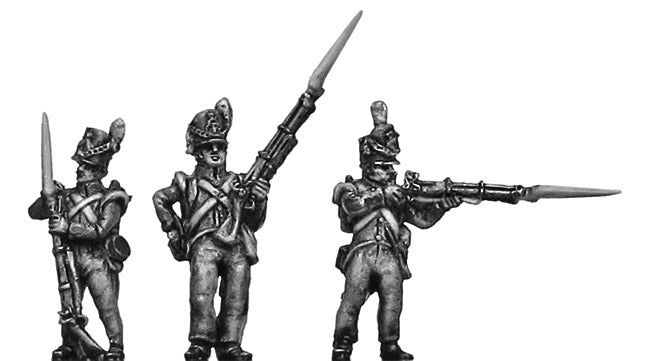 Belgian Line Infantry flank company firing and loading