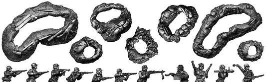 Infantry section in fox holes