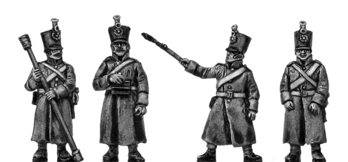 Foot artillery crewman in greatcoat firing